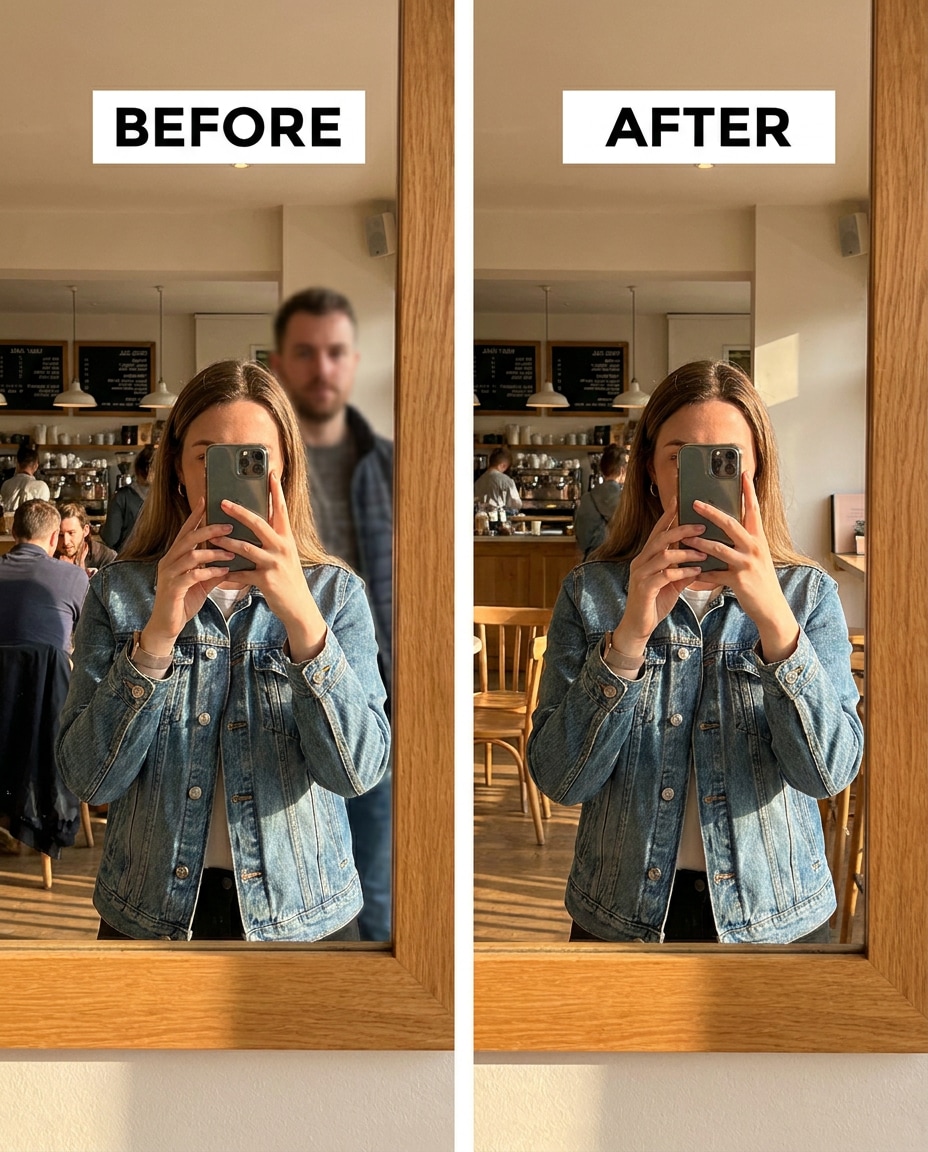 mirror reflection stranger photo