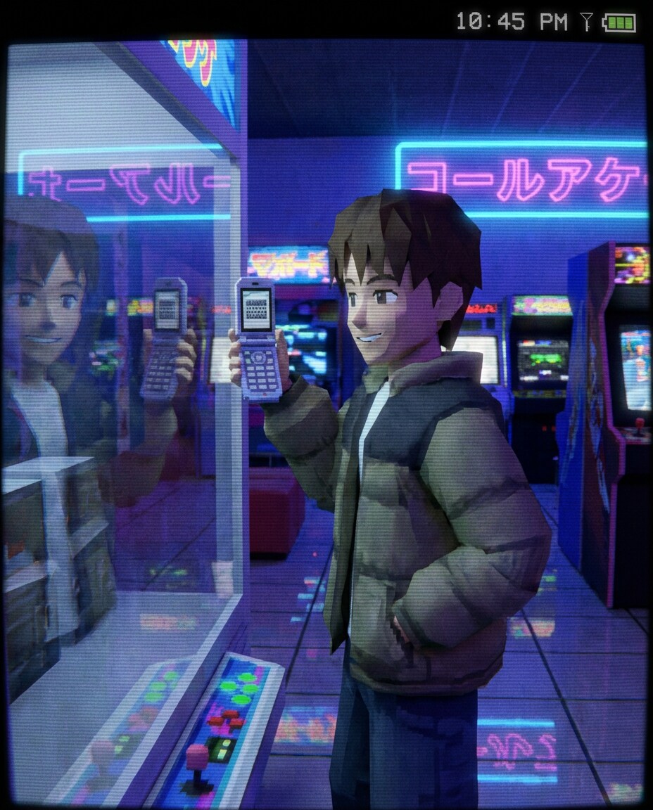 mall arcade selfie photo