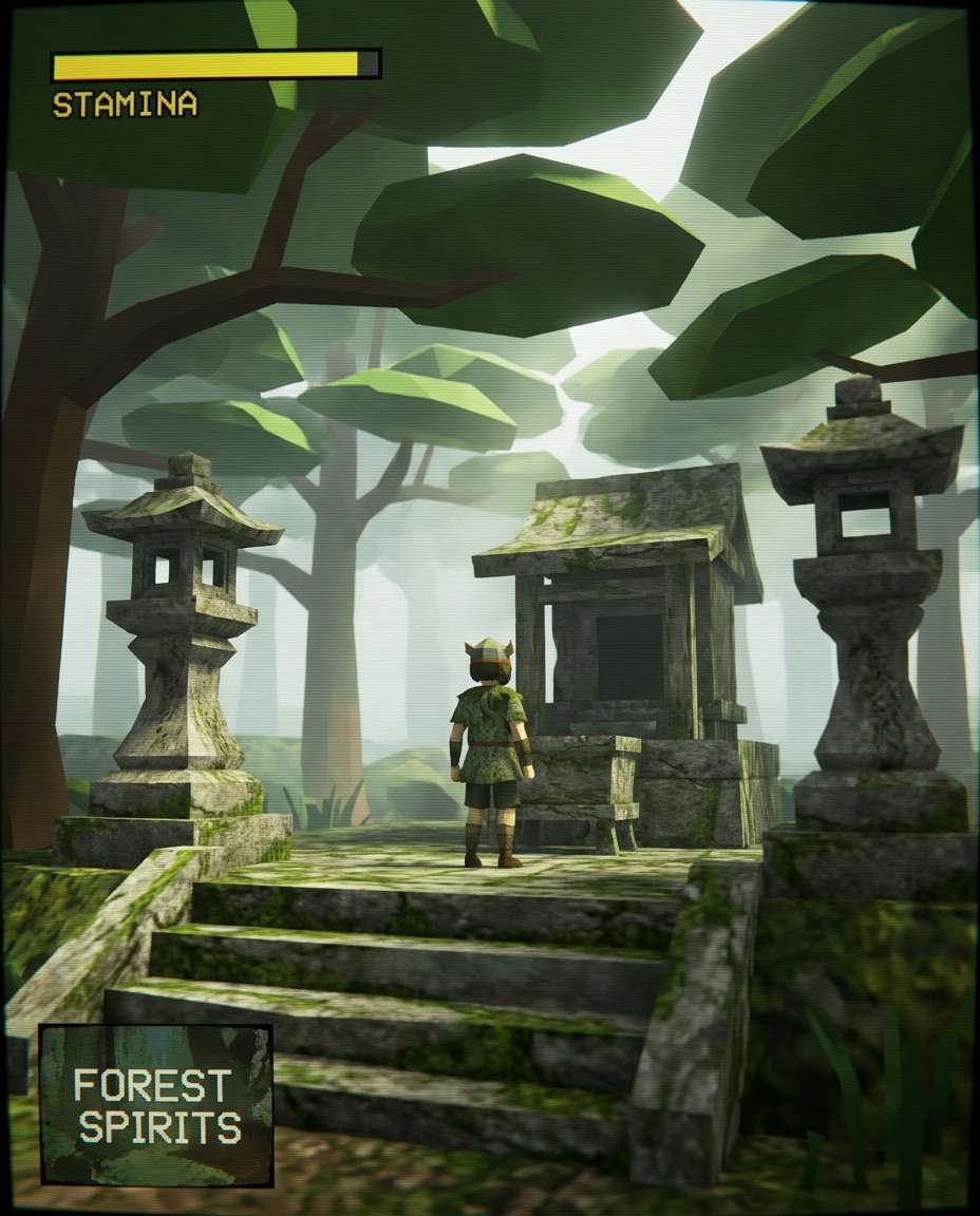 forest shrine calm photo