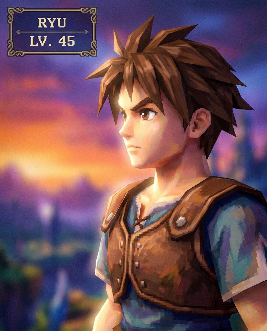 jrpg hero closeup photo