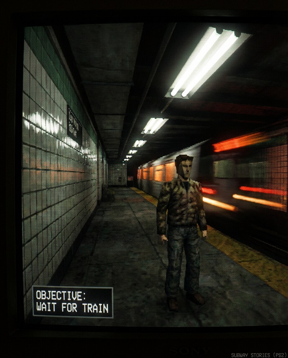 subway platform stare photo