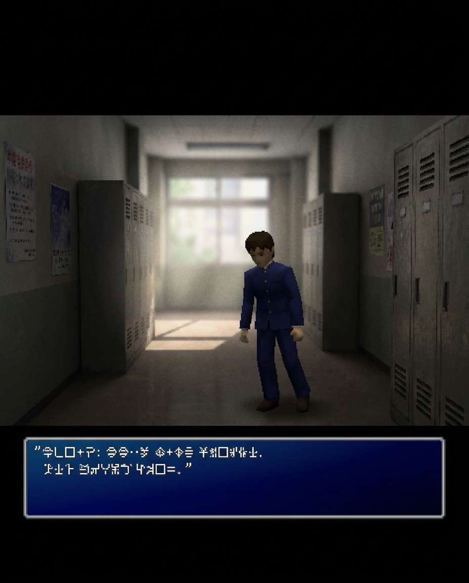 school hallway cutscene photo