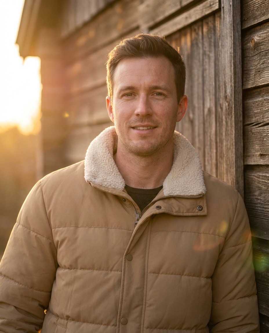 cozy cabin portrait photo