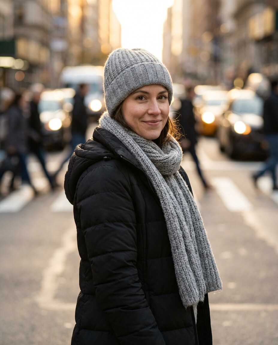 streetwear layered scarf photo