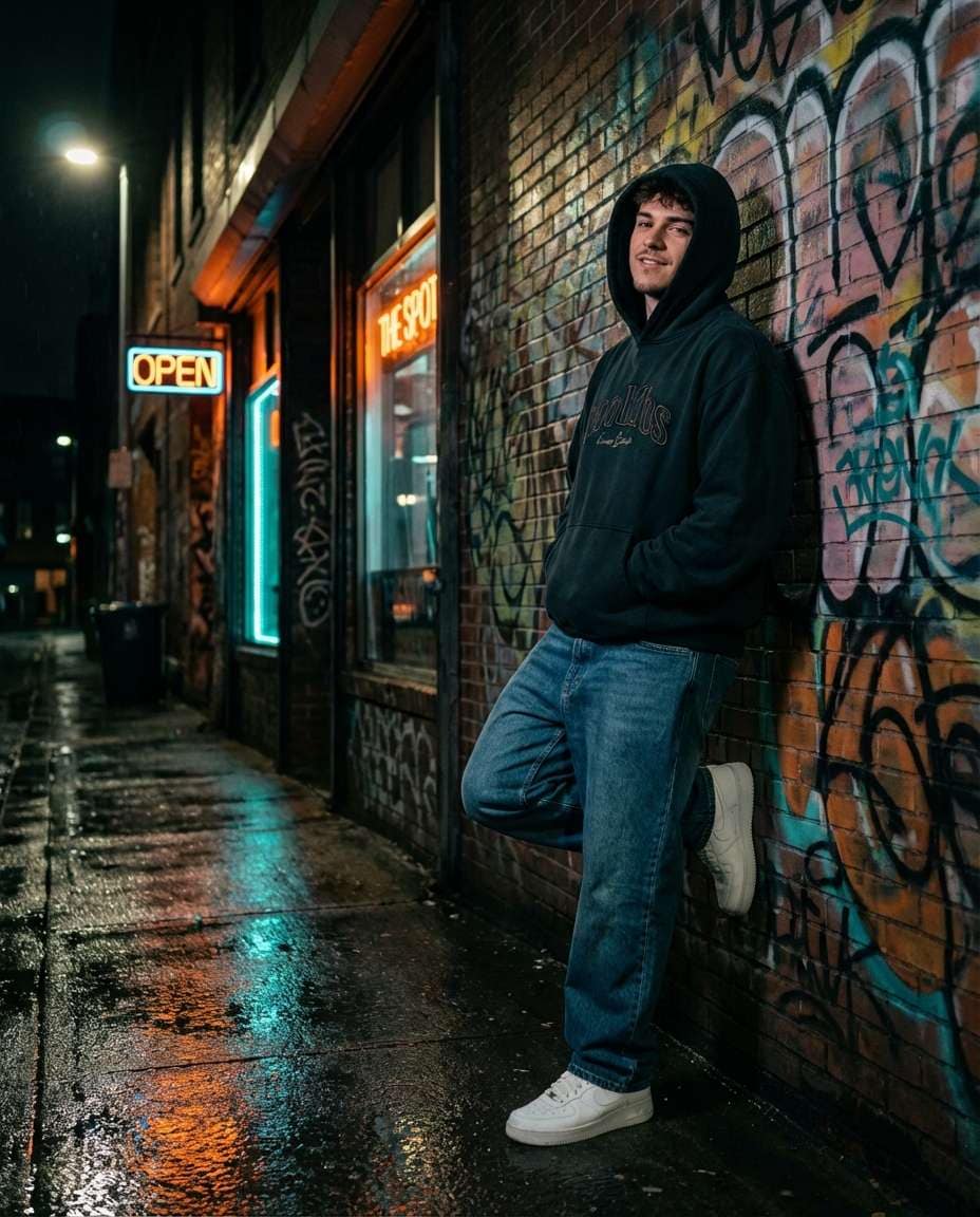 graffiti alley portrait photo