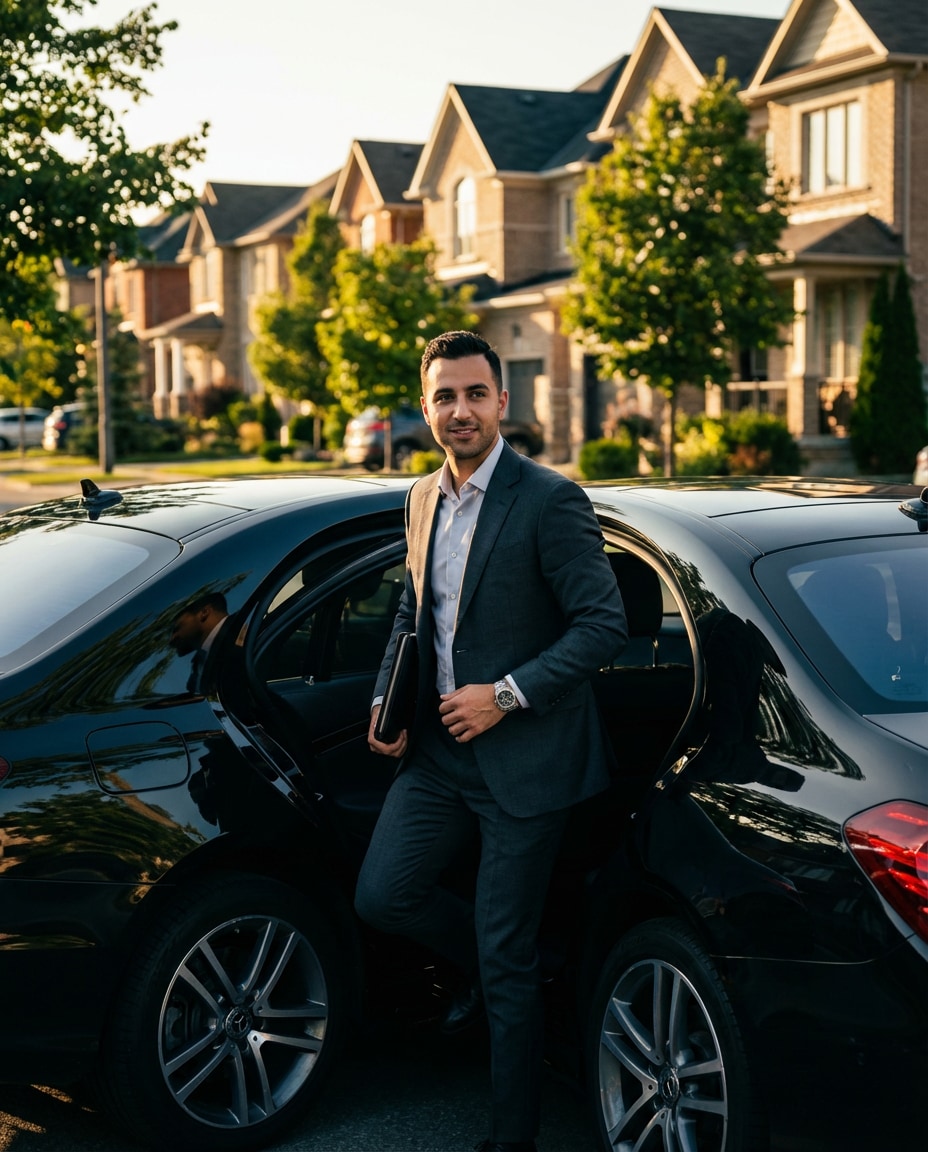 luxury car arrival photo