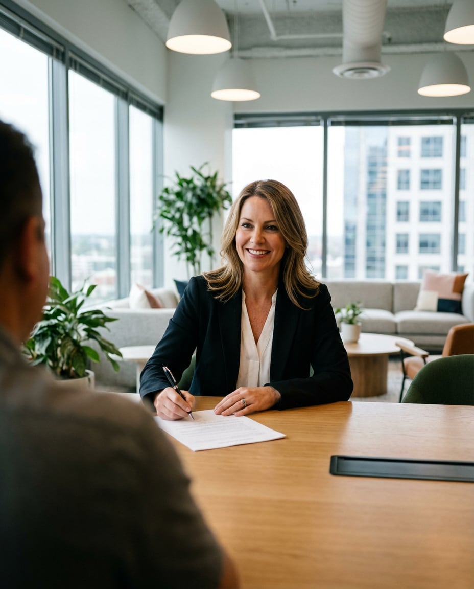 contract signing scene photo
