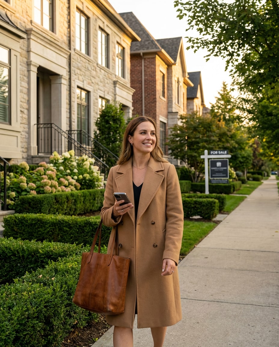 luxury neighborhood walk photo