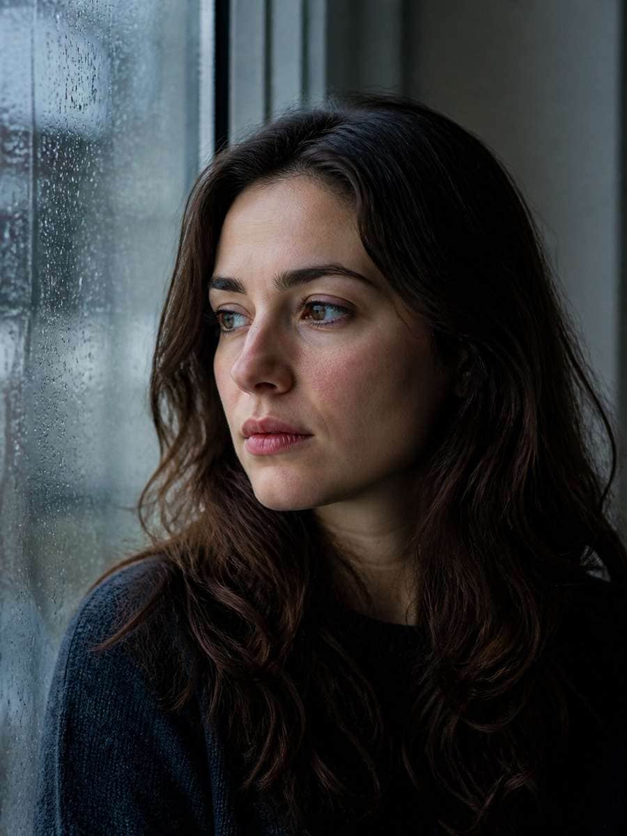Rainy Day Window Portrait photo
