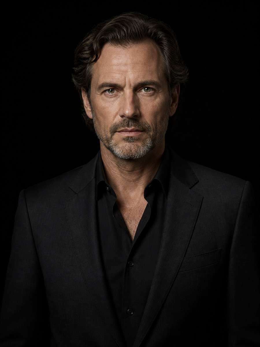 Classic Black Background Portrait photo