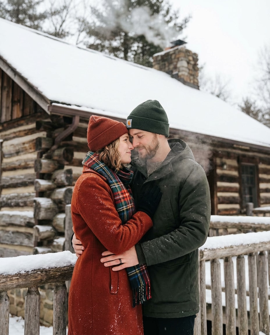 snow cabin chic photo