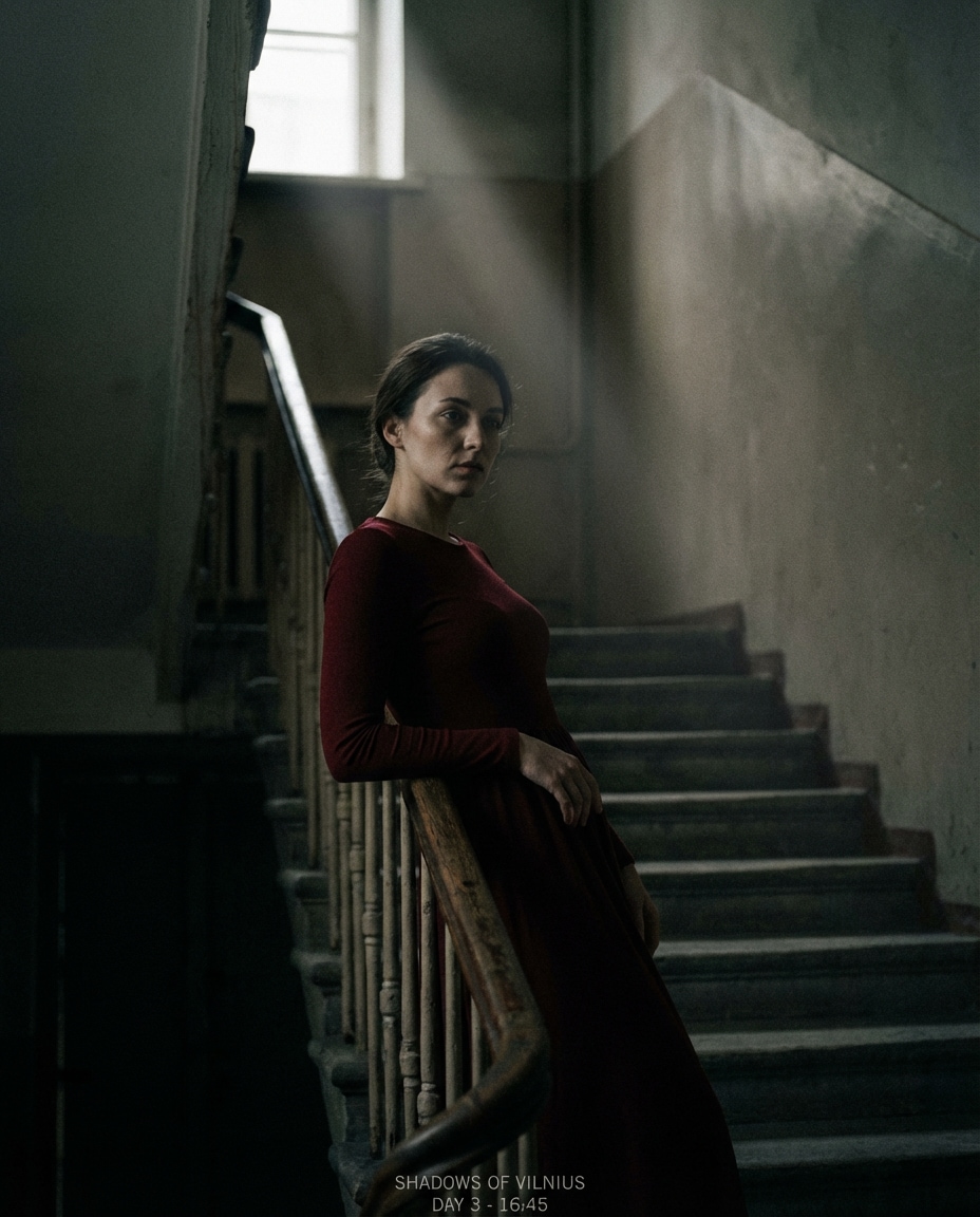 cinematic stairwell photo