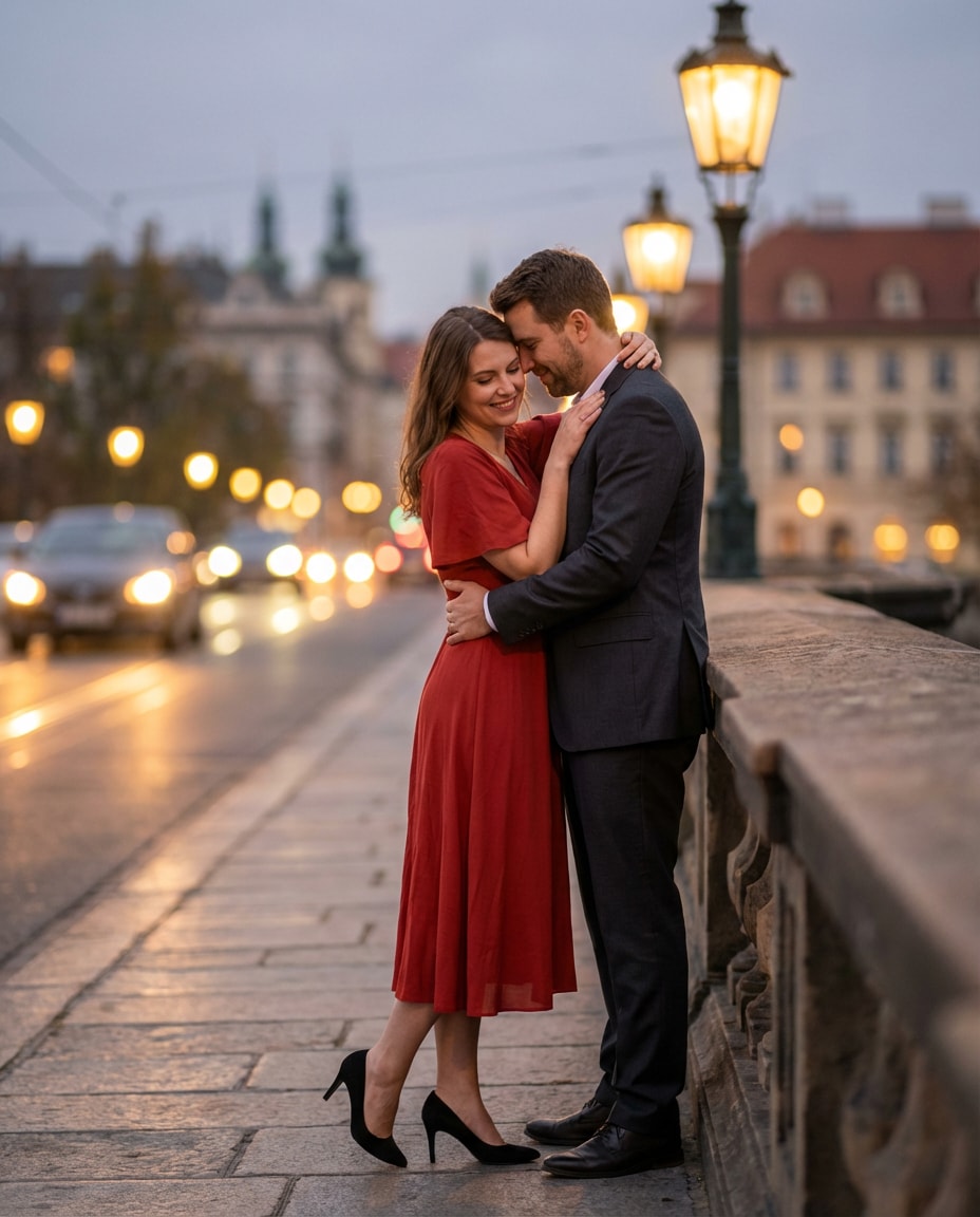 couple evening look photo