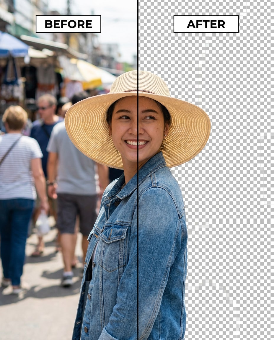 hat brim cutout photo