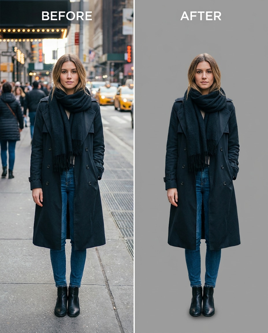 fullbody fashion cutout photo