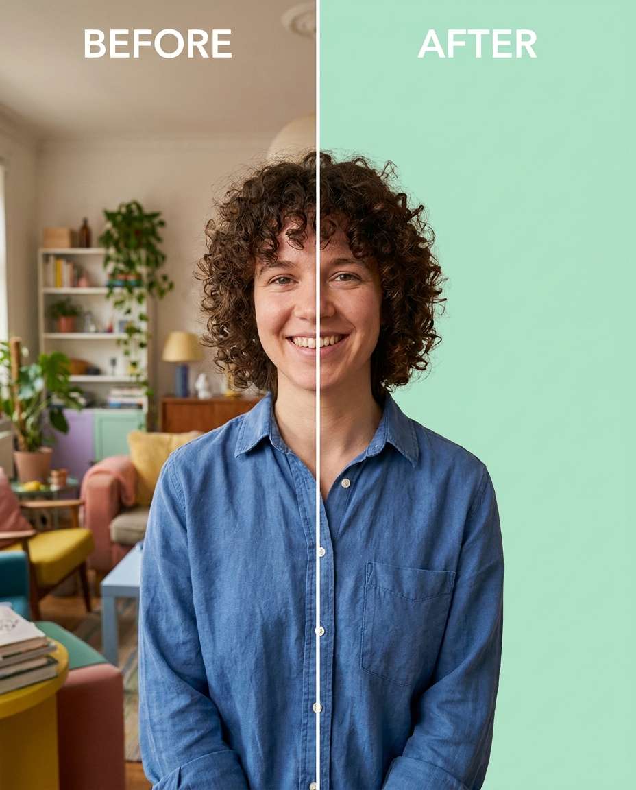 backdrop to solid color photo