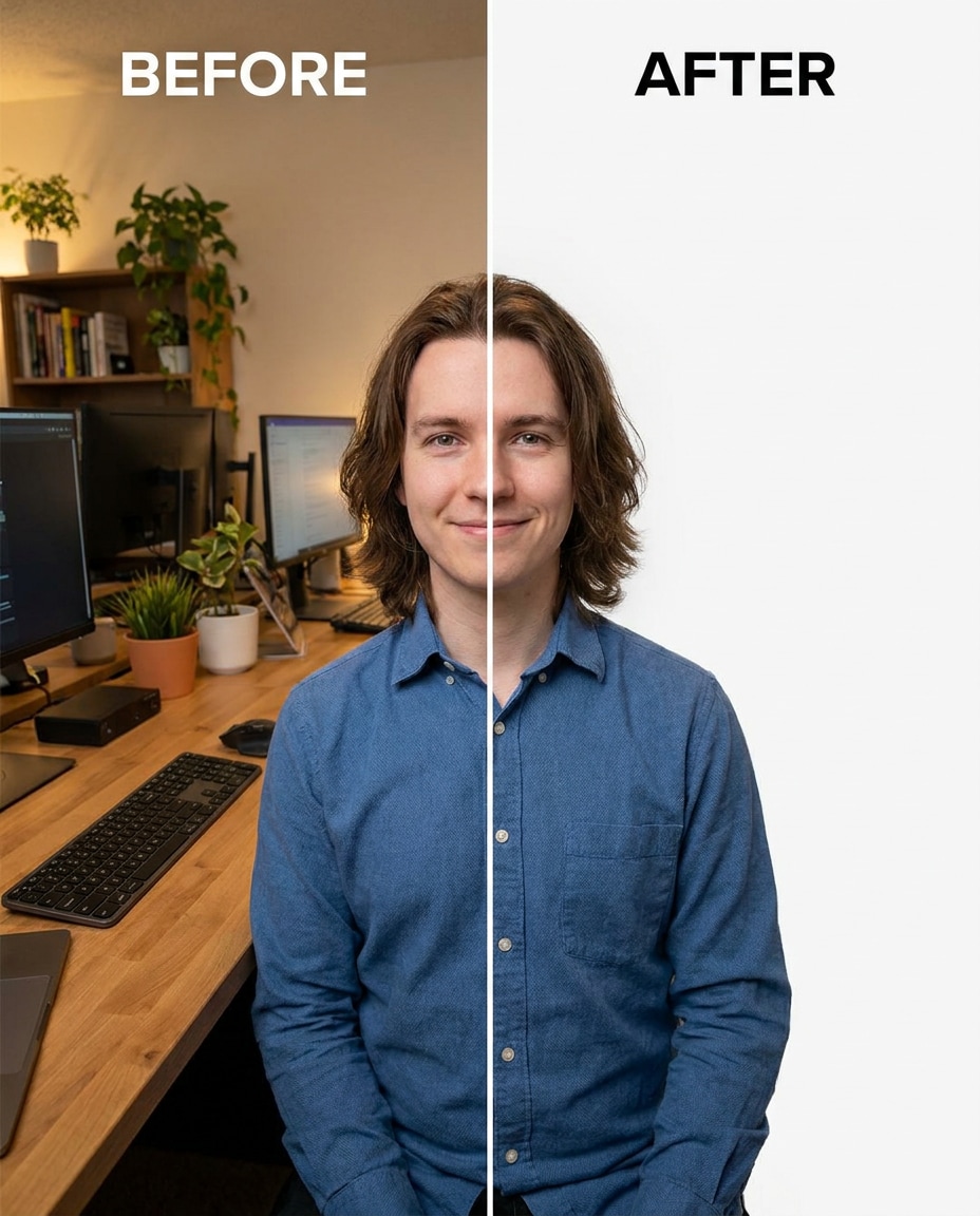 office headshot cutout photo