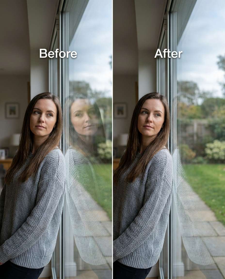 window reflection fix photo