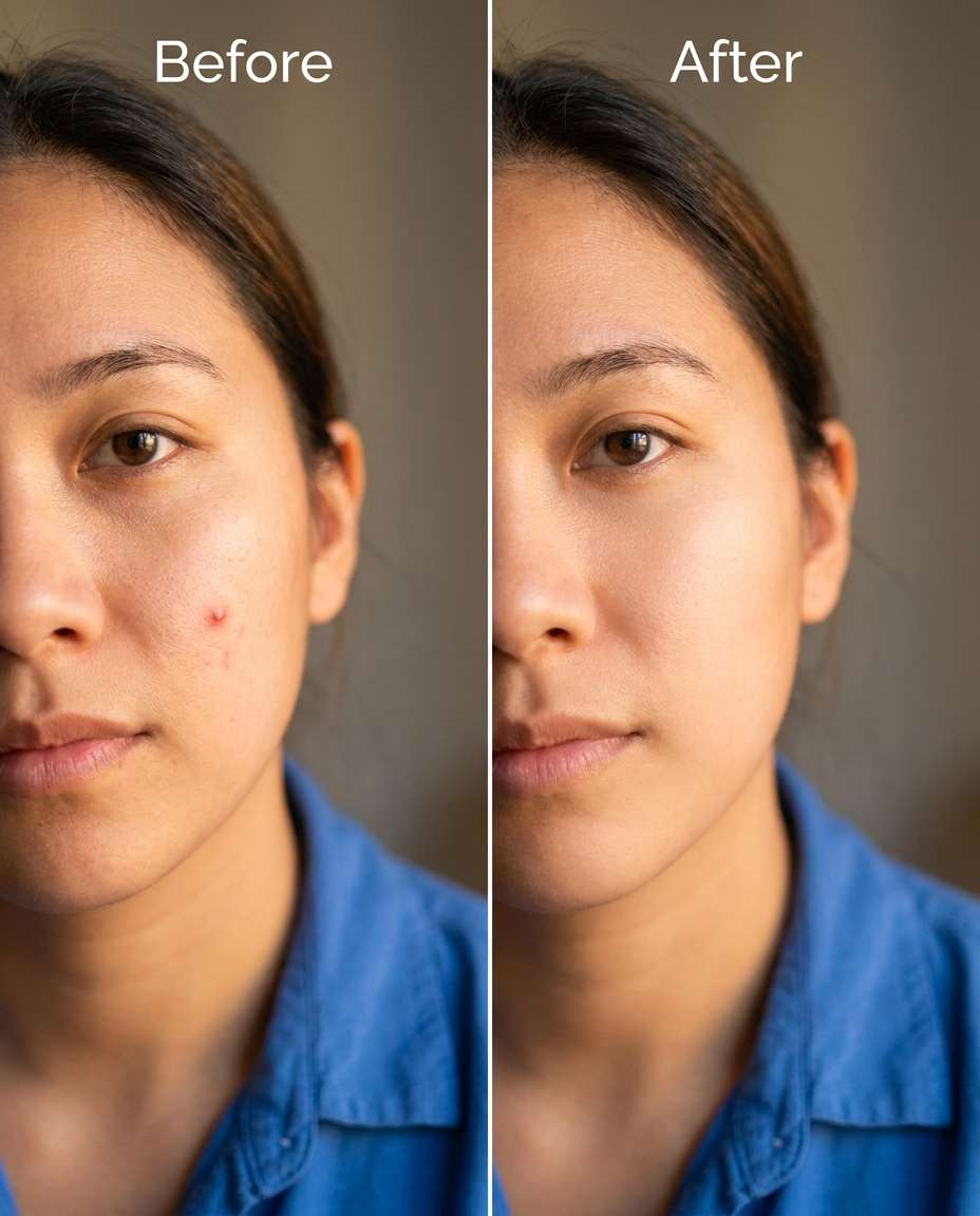 blemish spot removal photo