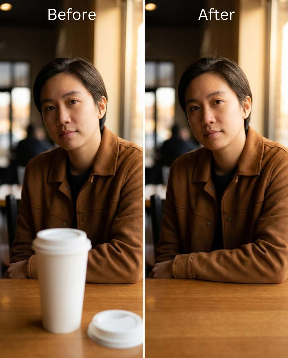 coffee cup on table photo