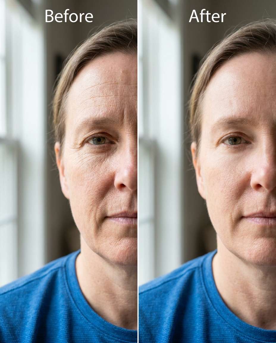 subtle forehead lines photo