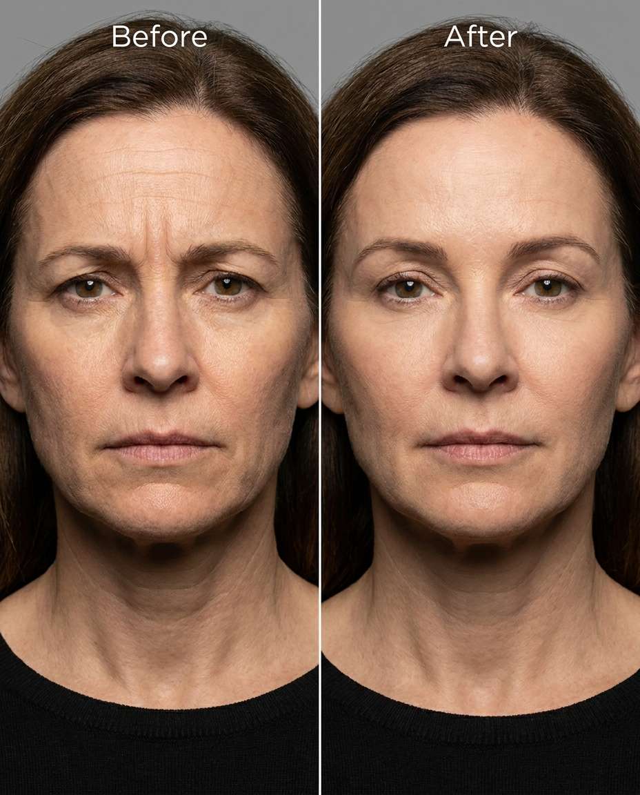 forehead glabella lines photo