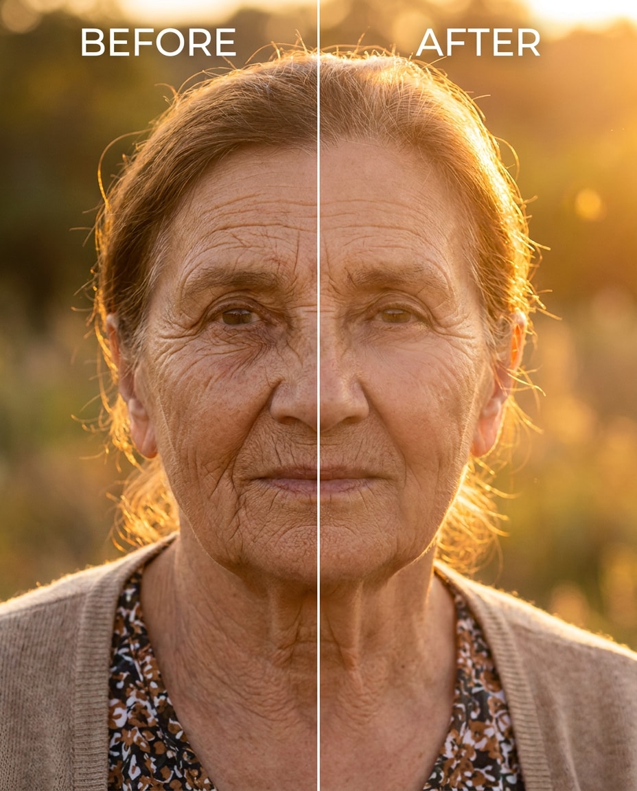 sunset portrait softening photo