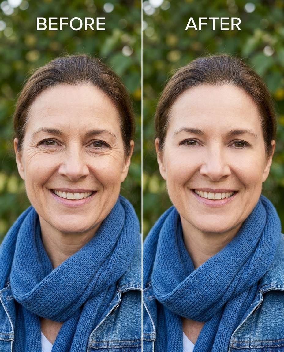 crows feet cleanup photo