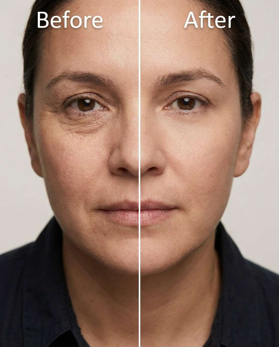 strong undereye retouch photo