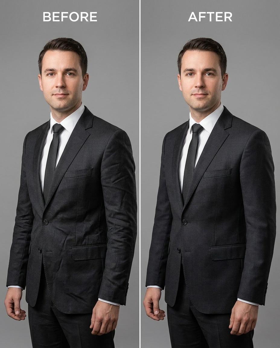 suit jacket creases photo