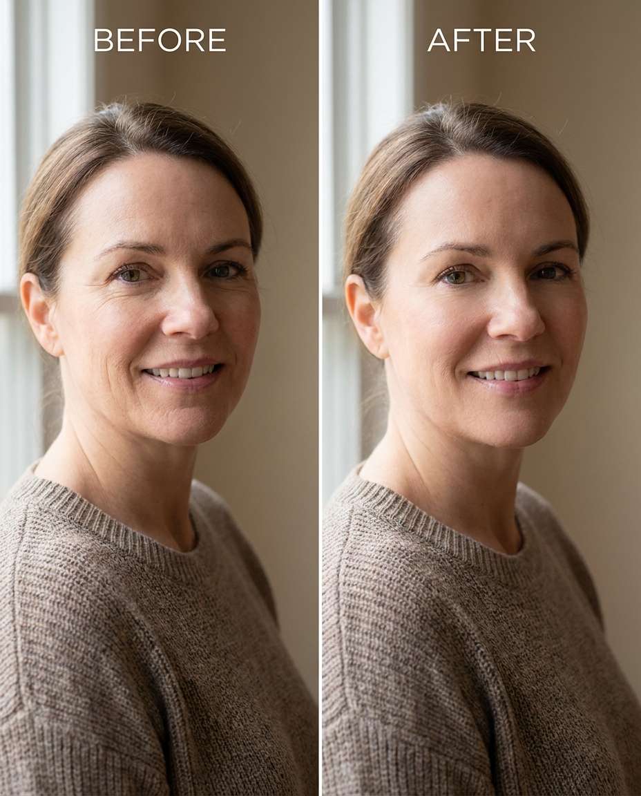 cheek fine lines photo
