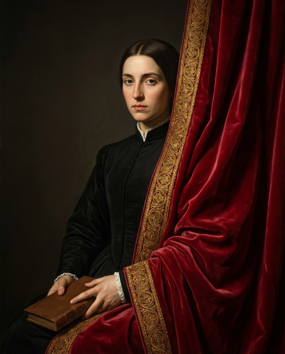 dramatic red drapery photo