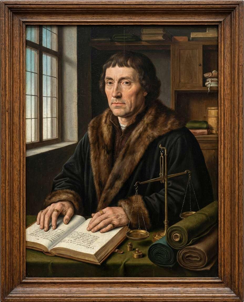 merchants ledger scene photo