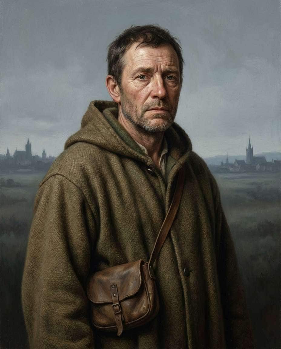 pilgrims quiet gaze photo