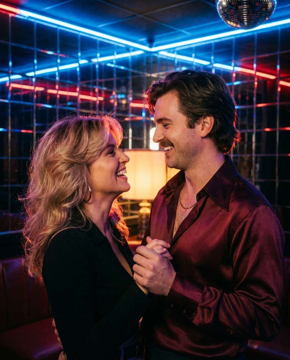 70s disco date photo