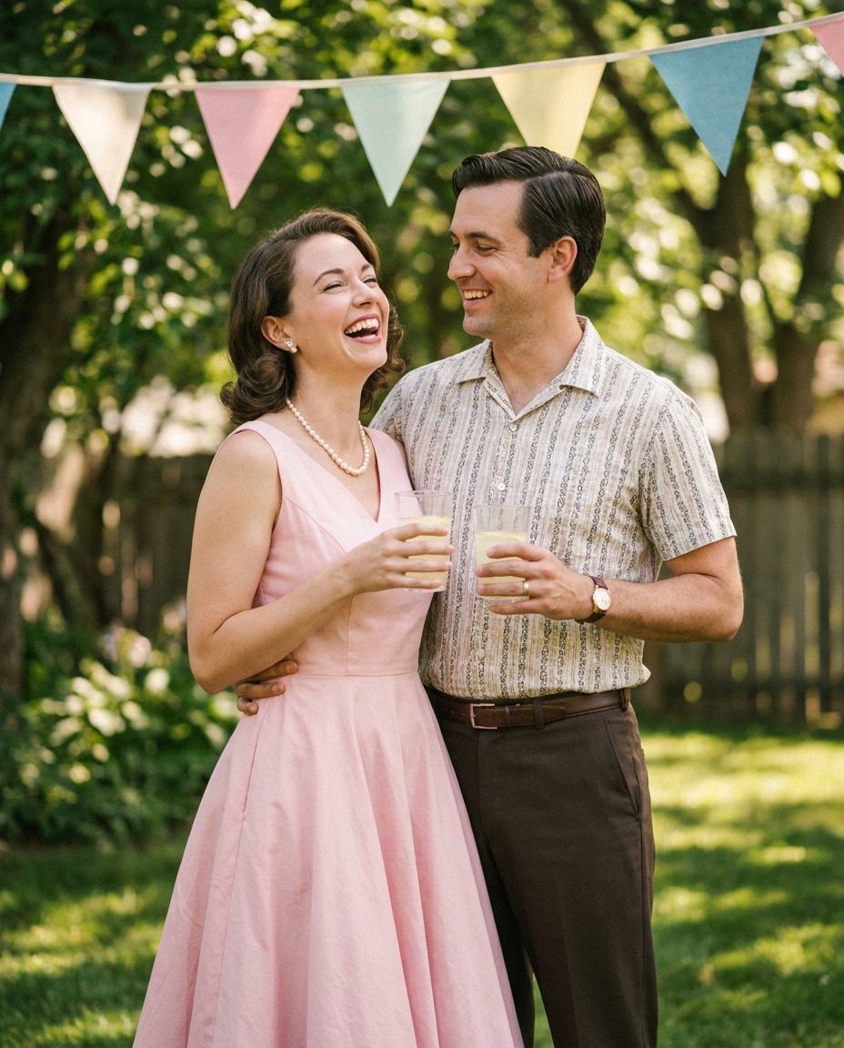 1960s garden party photo