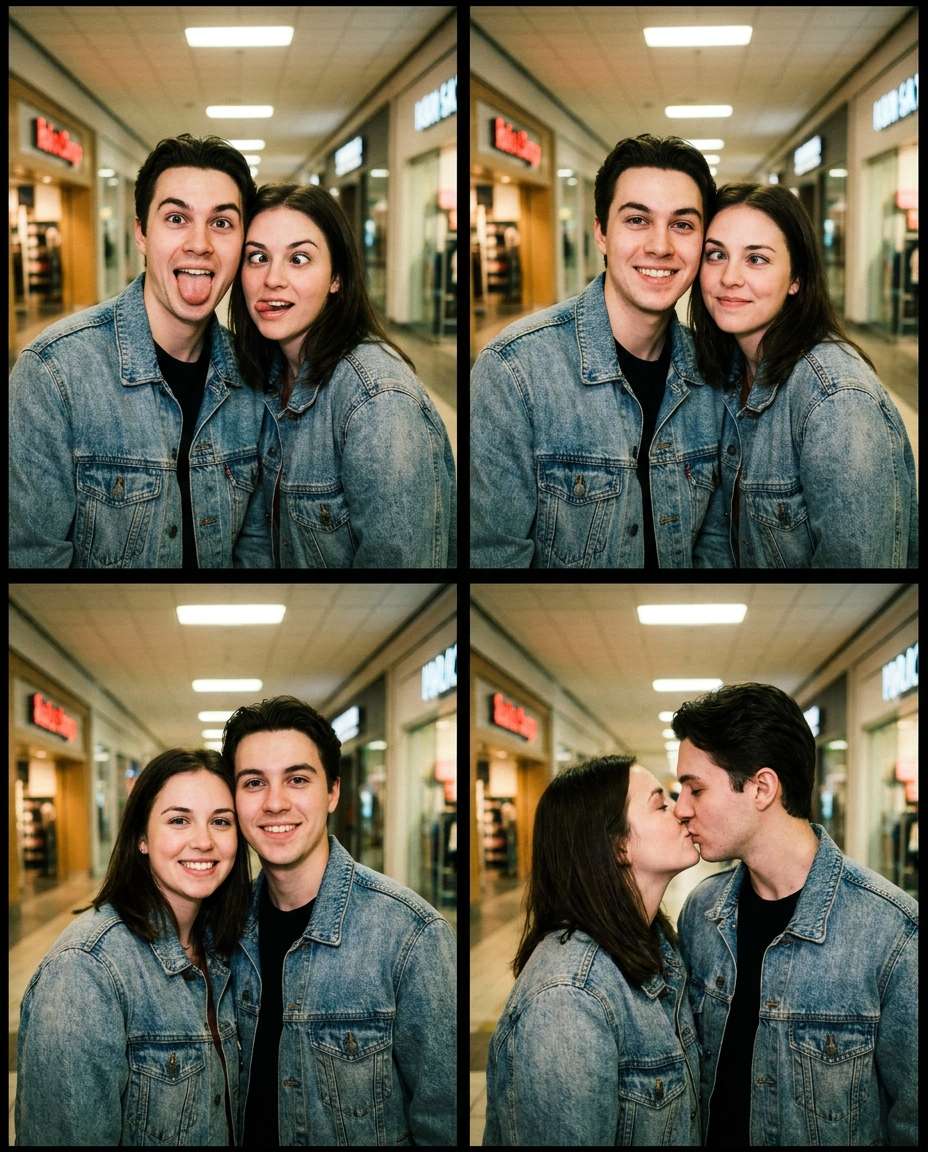 90s booth strip photo