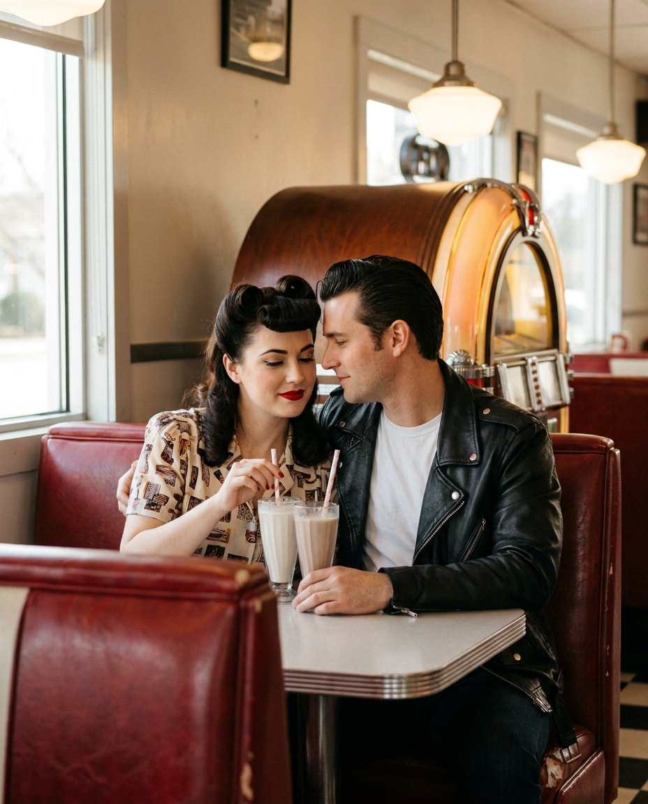 1950s diner booth photo