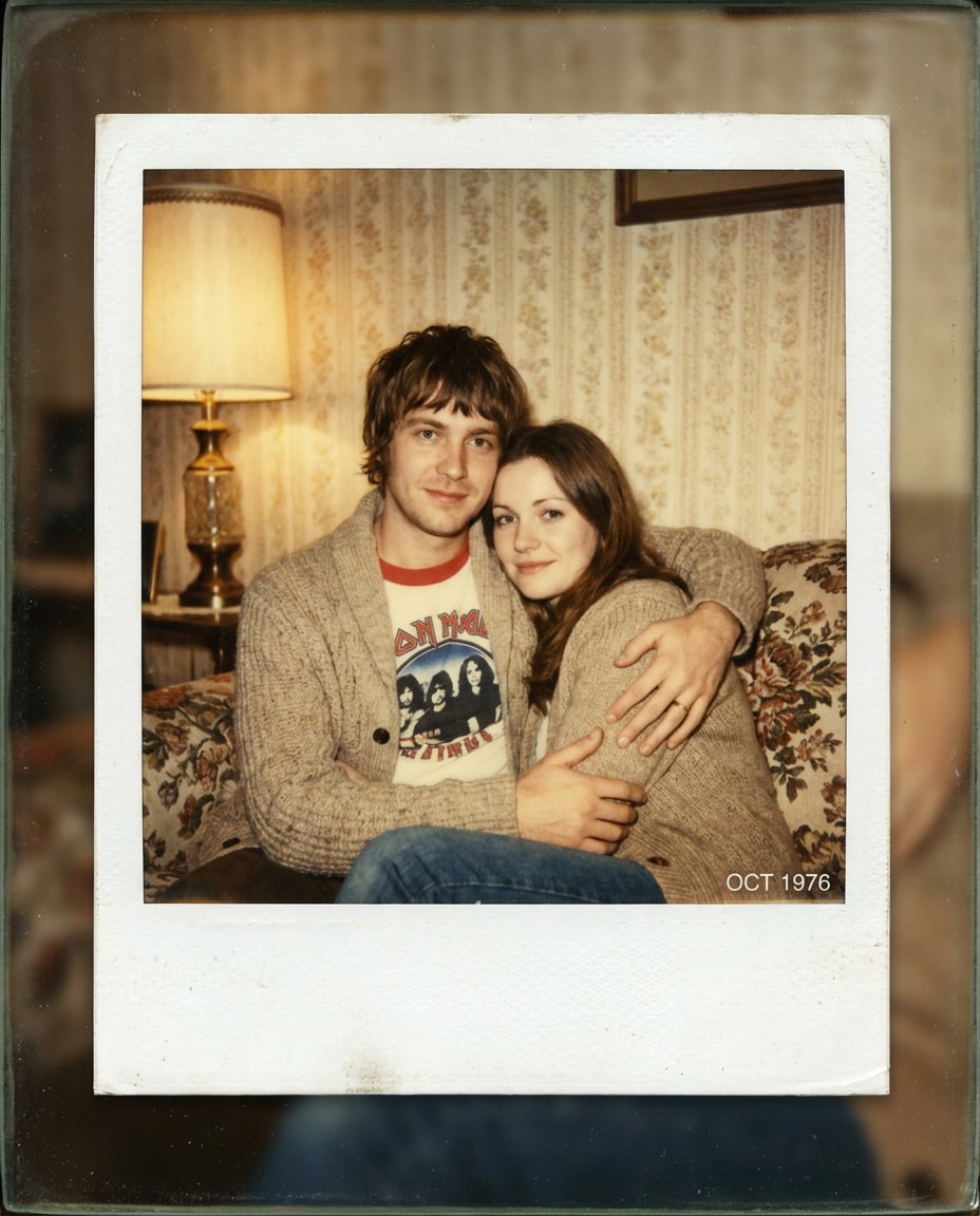 polaroid living room photo