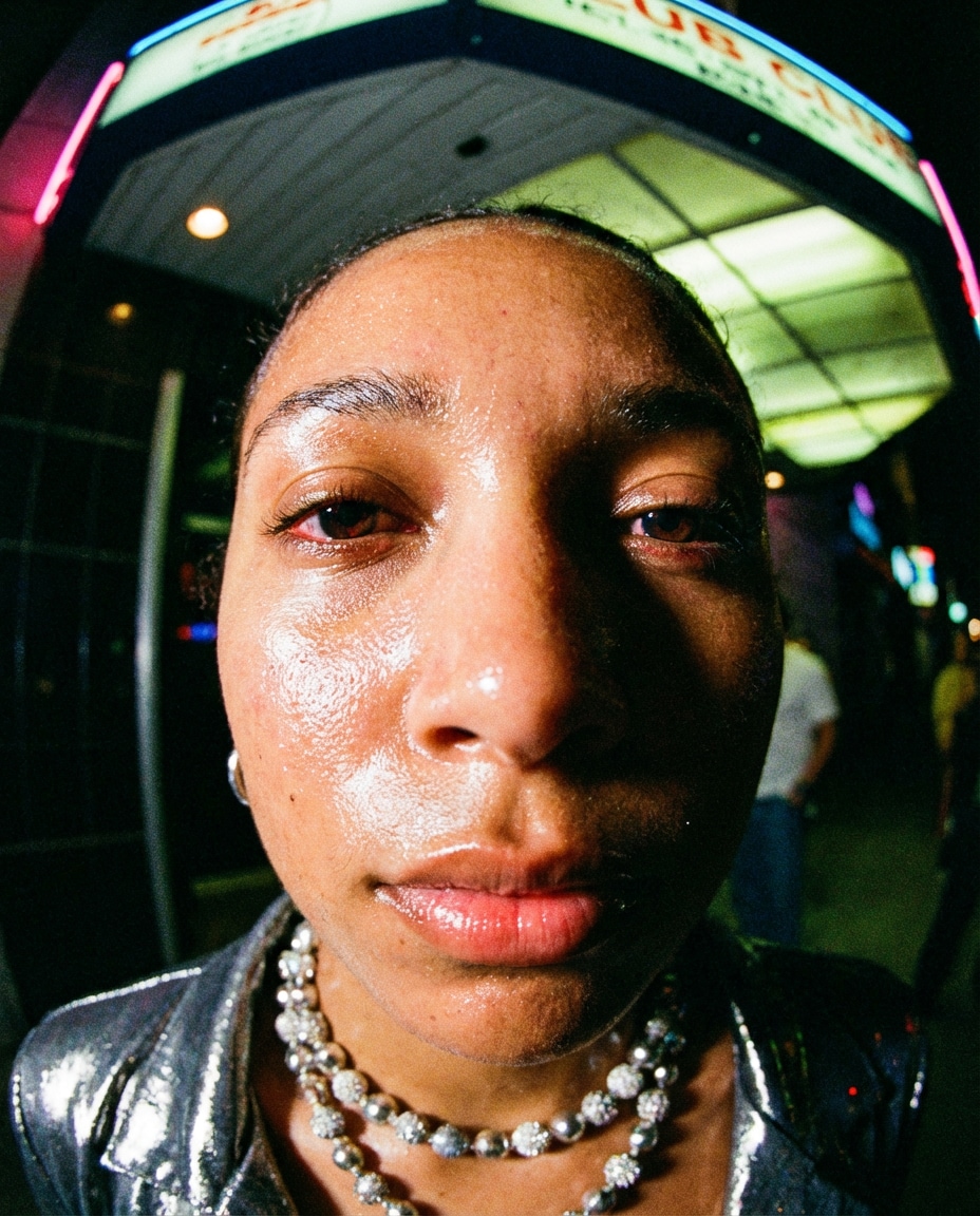 high flash closeup photo