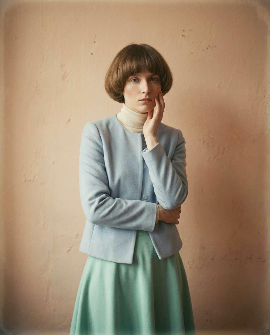 soft 60s pastel photo