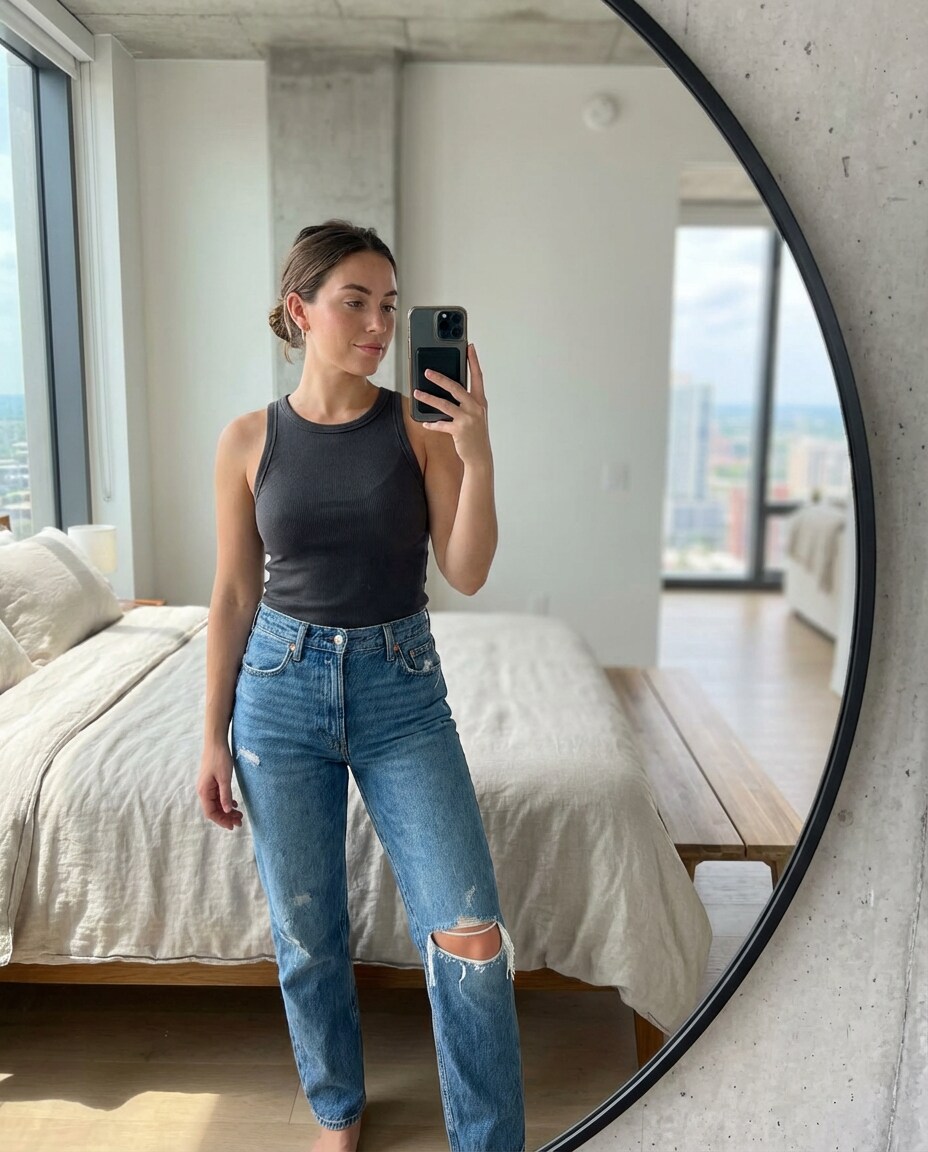 mirror self portrait photo