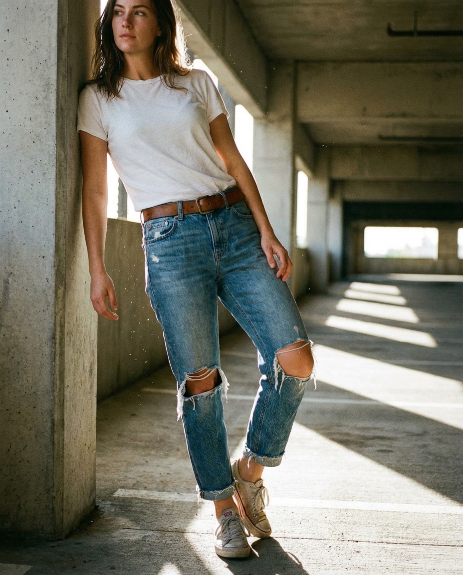 sunlit parking garage photo
