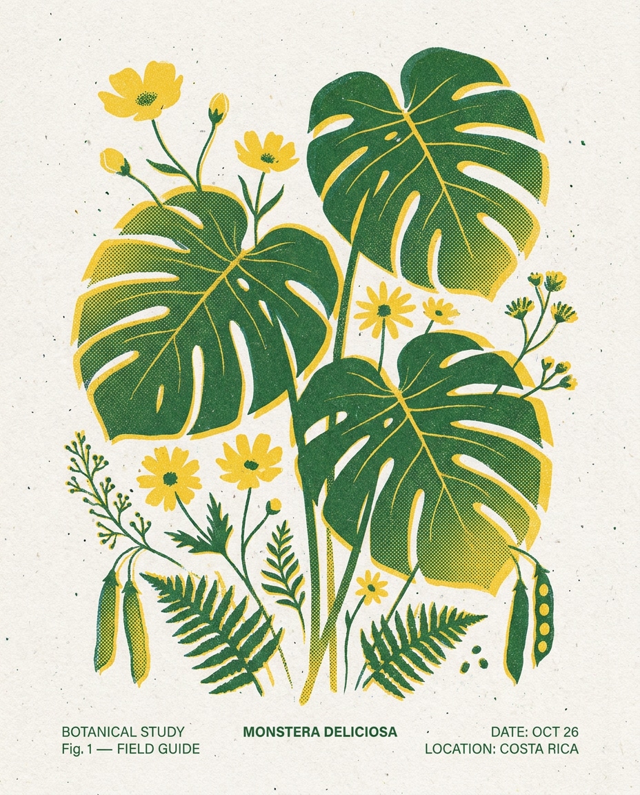 botanical study print photo