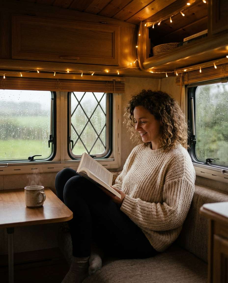 vanlife interior cozy photo
