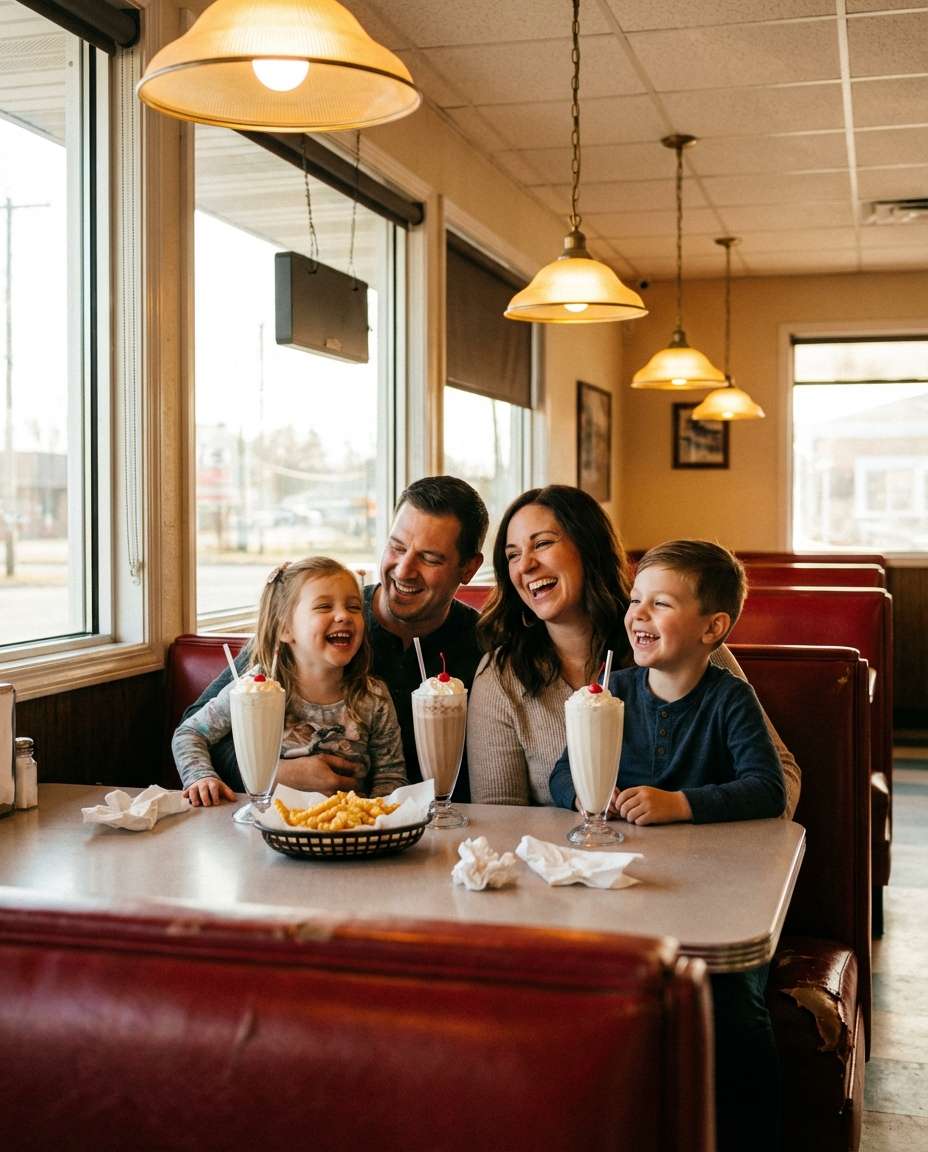 roadside diner laugh photo