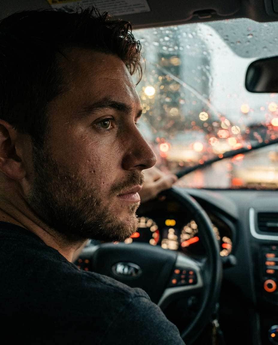 rainy windshield mood photo