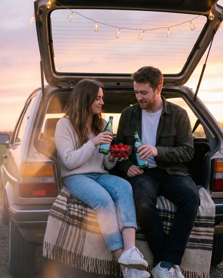 sunset trunk picnic photo