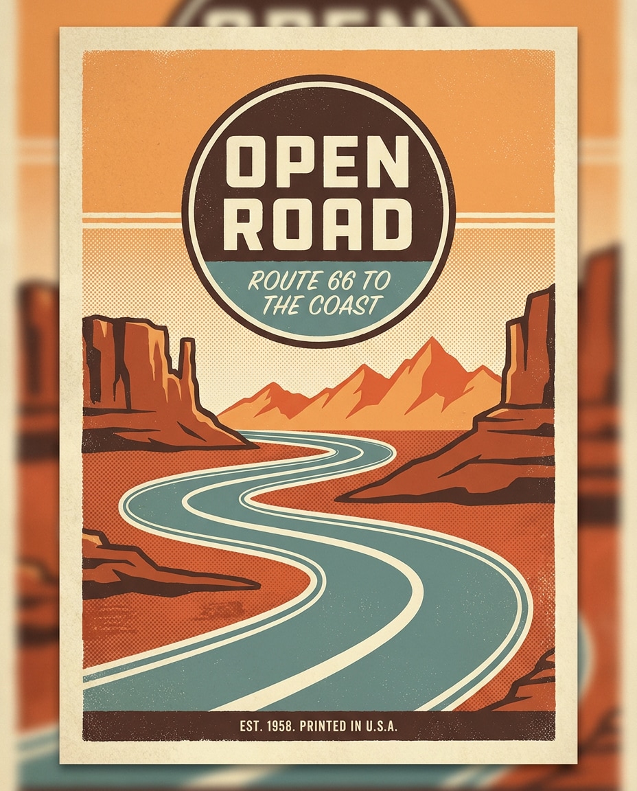 vintage route badge photo