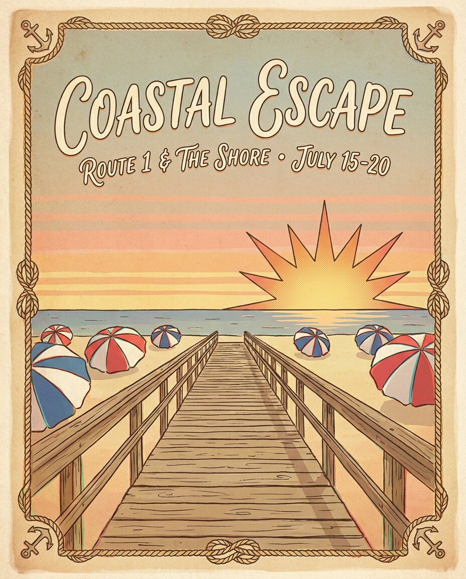 beach boardwalk vibe photo
